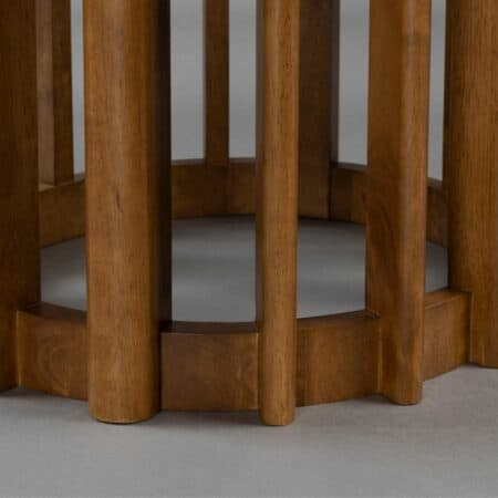 Dutchbone Barlet eettafel rond - walnut 120cm - Afbeelding 4