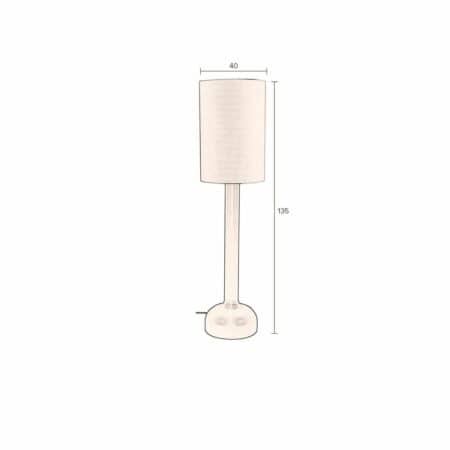 Dutchbone Jones vloerlamp - stof beige - Afbeelding 9