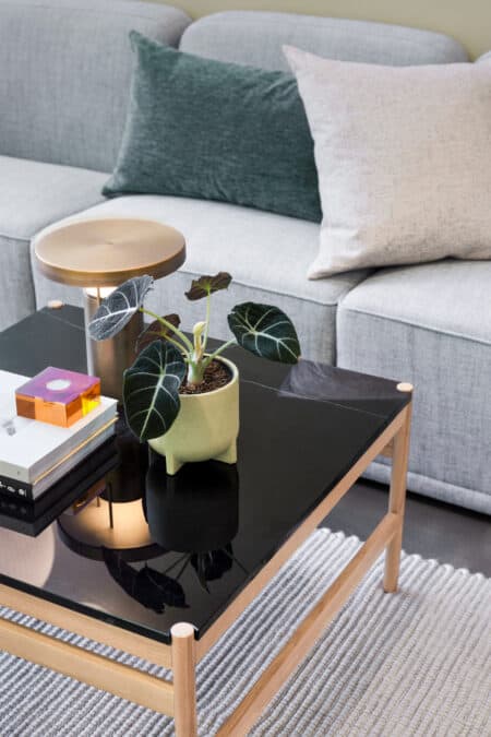 Hübsch Rauw salontafel medium - naturel zwart - Afbeelding 2